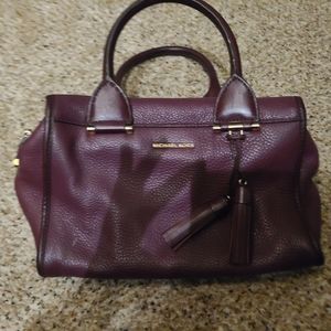 Burgundy Michael Kors hand bag